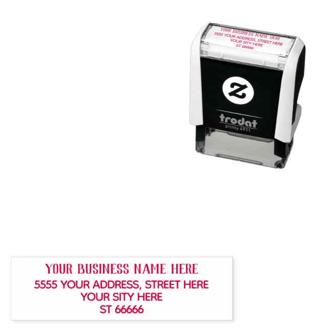 Individuelle Name Rücksendeadresse Briefmarke Pers Permastempel (Beispiel)