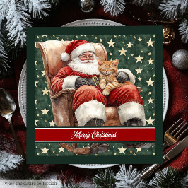 Individuelle Name Santa Claus Christmas Napkins Serviette