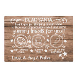 Individuelle Name Santa Tray Weihnachten Abend Lec Laminiertes Tischset