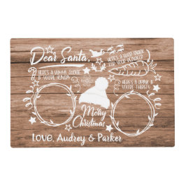 Individuelle Name Santa Tray Weihnachten Abend Lec Laminiertes Tischset