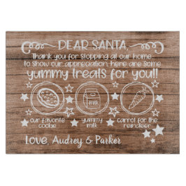 Individuelle Name Santa Tray Weihnachten Abend Lec Schneidebrett