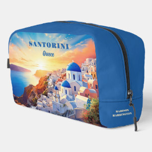 Individuelle Name Santorini Griechenland Sunset Waschbeutel