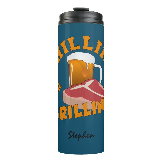 Individuelle Name-Schäler Thermosbecher (Vorderseite)