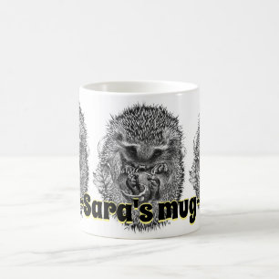 Individuelle Name schlafend Igel Kombi Kaffee Tass Kaffeetasse