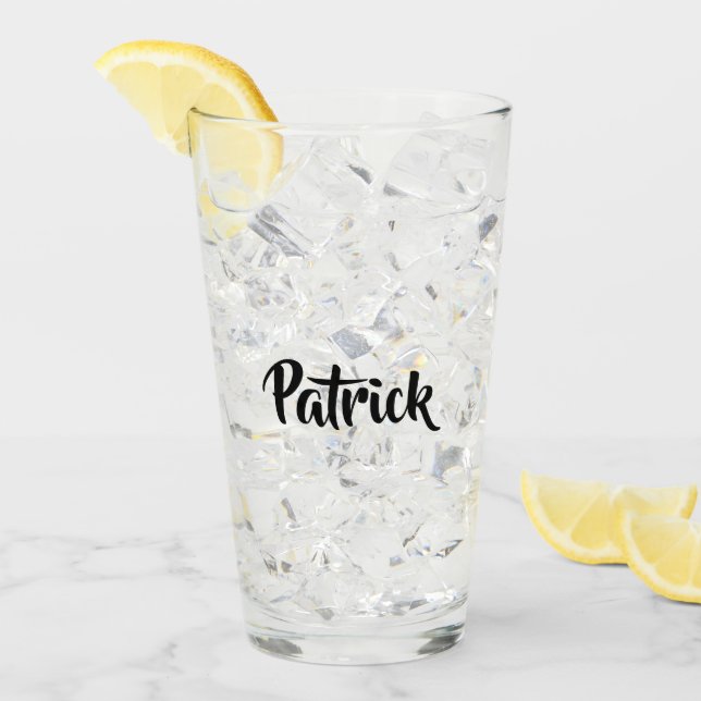 Individuelle Name schlicht Glas (Vorderseite Ice)