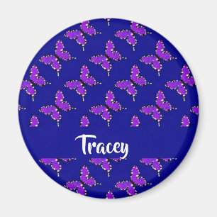 Individuelle Name-Schmetterlinge Magnet