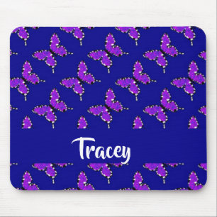 Individuelle Name-Schmetterlinge Mousepad