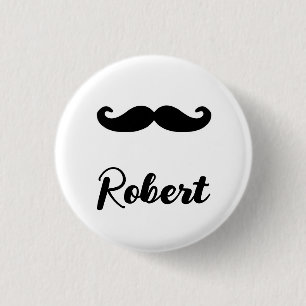 Individuelle Name-Schnurrbart Button