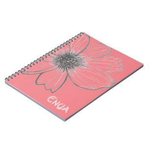 Individuelle Name Schönes Design Notebook für Blum Notizblock