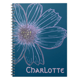 Individuelle Name Schönes Design Notebook für Blum Notizblock