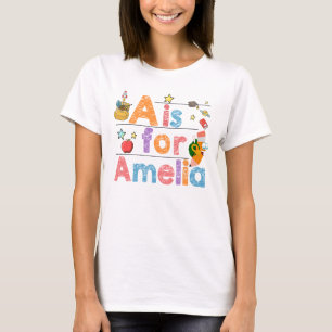 Individuelle Name School PNG, a is for amelia svg, T-Shirt