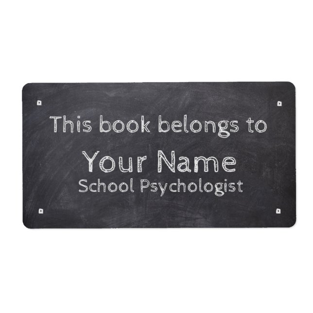 Individuelle Name School Psychologin Chalkboard La (Vorne)