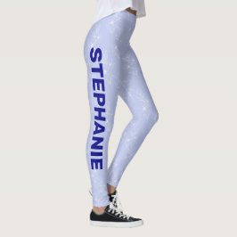Individuelle Name School Team Light blue white Blu Leggings