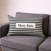 Individuelle Name Schwarz/Weiß Streifen