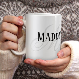 Individuelle Name Schwarz-weiße Tasse