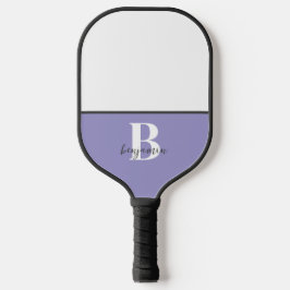 Individuelle Name Schwarz-weißes Monogramm Pickleb Pickleball Schläger