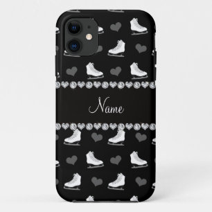 Individuelle Name, schwarze Skate und Herz Case-Mate iPhone Hülle