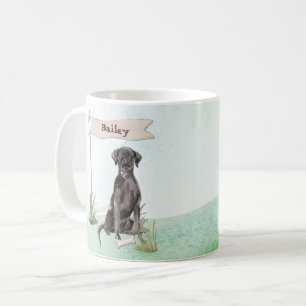 Individuelle Name Schwarzes Labor Kaffeetasse