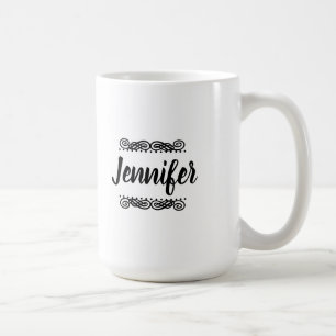 Individuelle Name Schwarzweiß Kaffeetasse