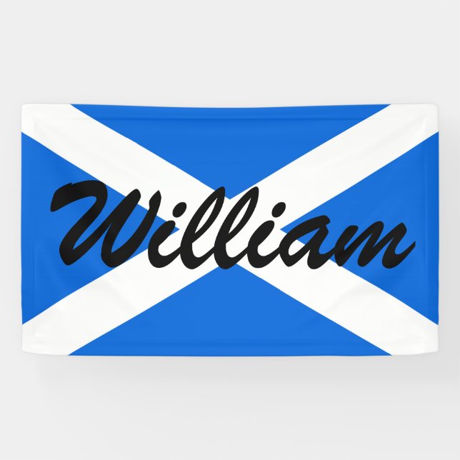 Individuelle Name Scottish Flag Banner (Horizontal)