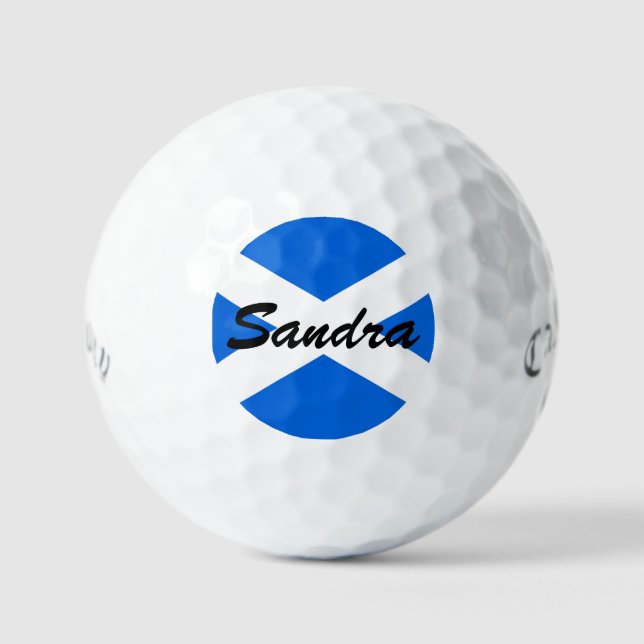 Individuelle Name Scottish Flag css gbcnt Golfball (Vorderseite)