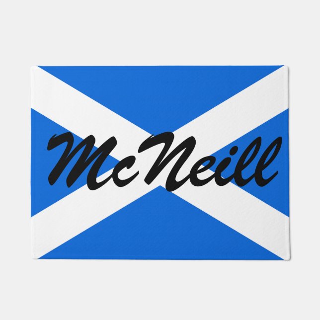 Individuelle Name Scottish Flag dmcnt Fußmatte (Vorderseite)