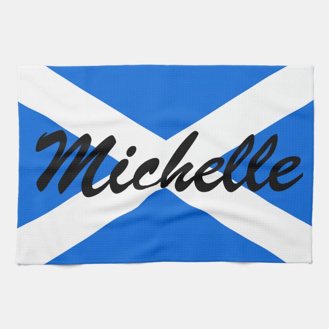 Individuelle Name Scottish Flag ktcnt Geschirrtuch (Horizontal)