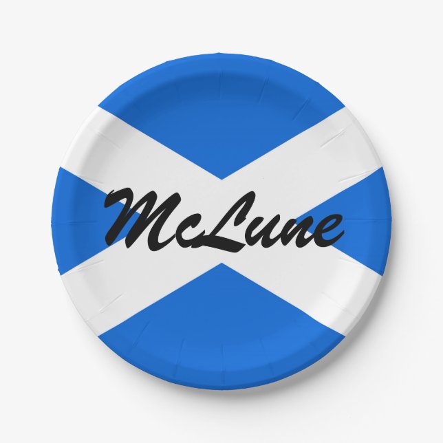 Individuelle Name Scottish Flag ppcent Pappteller (Vorderseite)