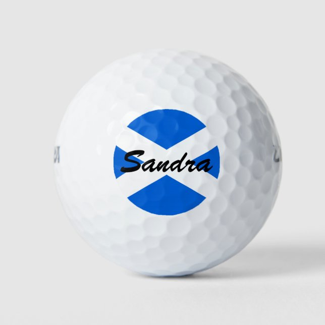 Individuelle Name Scottish Flag wu gbcnt Golfball (Vorderseite)