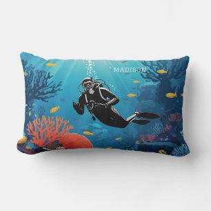 Individuelle Name Scuba Diver Lendenkissen