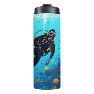 Individuelle Name Scuba Diver Thermosbecher