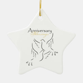 Individuelle Name, Segen zum Jahrestag der Hochzei Keramikornament