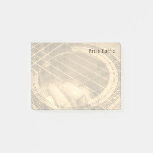 Individuelle Name sepia akustische Gitarre Fingera Post-it Klebezettel
