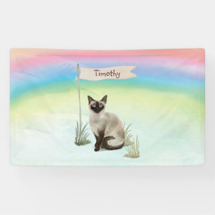 Individuelle Name Siamese Cat Pet Banner