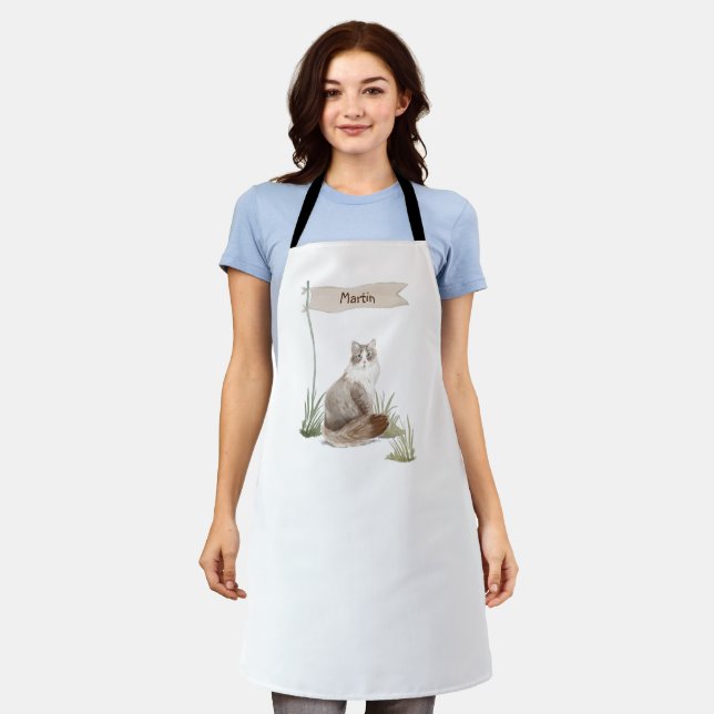 Individuelle Name Siberischer Katzen Schürze (Getragen)