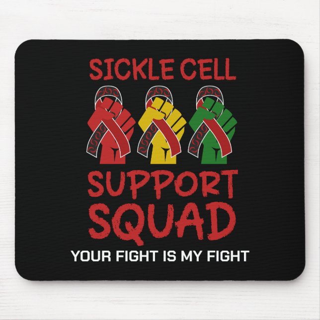 Individuelle Name SICKLE CELL SUPPORT SQUAD Awaren Mousepad (Vorne)