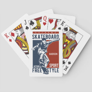 Individuelle Name Skateboard Spielkarten