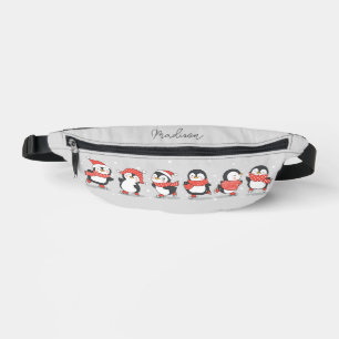 Individuelle Name Skaten Penguins Bauchtasche