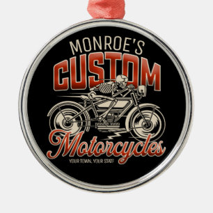 Individuelle Name Skeleton Motorrad-Shop Ornament Aus Metall