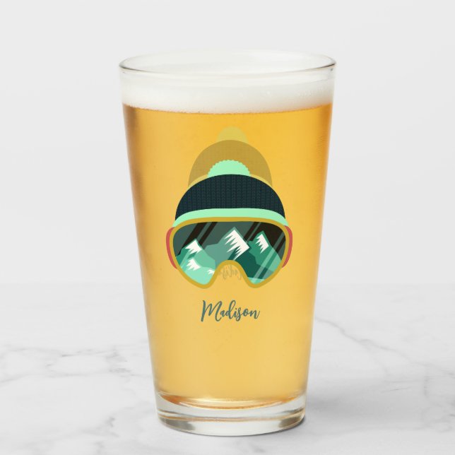 Individuelle Name Ski Mask Glas (Rückseite (gefüllt))