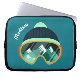 Individuelle Name Ski Maske Laptop-Ärmel Laptopschutzhülle