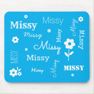 Individuelle Name Sky Blue und White Mouse Pad Mousepad