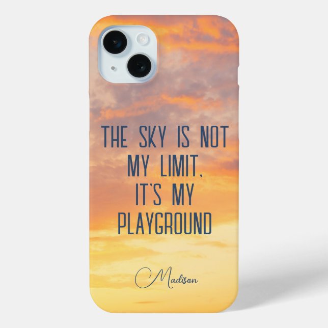 Individuelle Name Sky Quote Case-Mate iPhone Hülle (Rückseite)