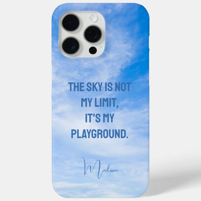 Individuelle Name Sky Quote Case-Mate iPhone Hülle (Rückseite)