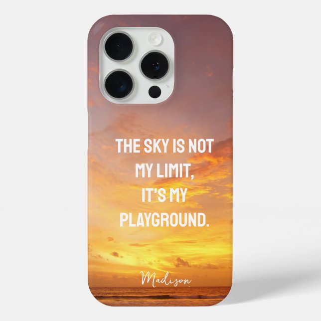 Individuelle Name Sky Quote Case-Mate iPhone Hülle (Rückseite)