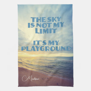 Individuelle Name Sky Quote Geschirrtuch