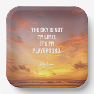 Individuelle Name Sky Quote Pappteller