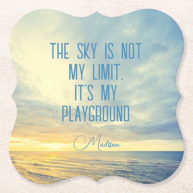 Individuelle Name Sky Quote Untersetzer (Vorderseite)