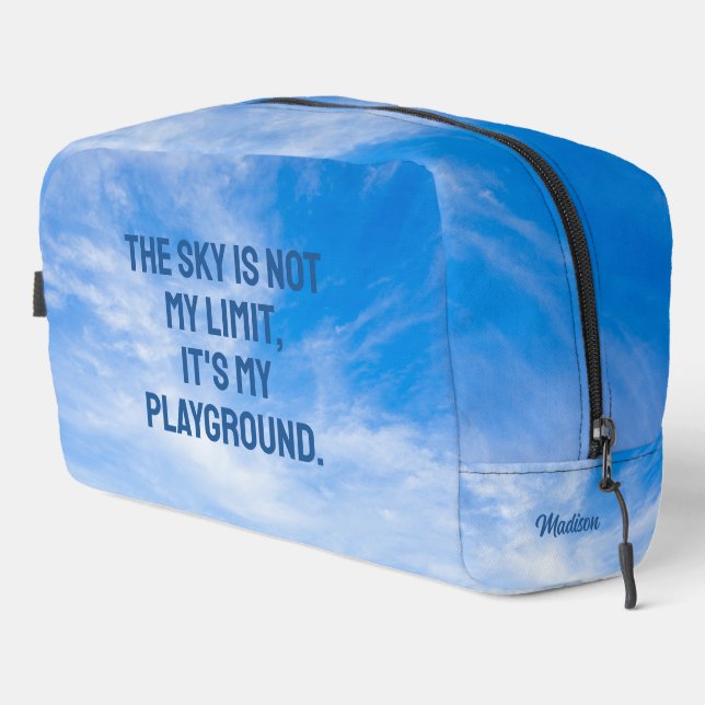 Individuelle Name Sky Quote Waschbeutel (Rechte Ecke)