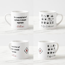 Individuelle Name Small Espresso Cup | Tasse des K